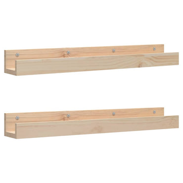 vidaXL Wandregale 2 Stk. 80x12x9 cm Massivholz Kiefer