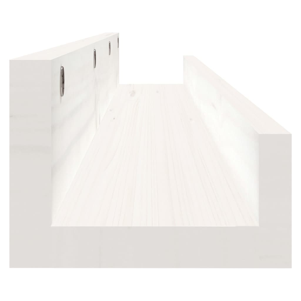 vidaXL Wandregale 2 Stk. Weiß 80x12x9 cm Massivholz Kiefer