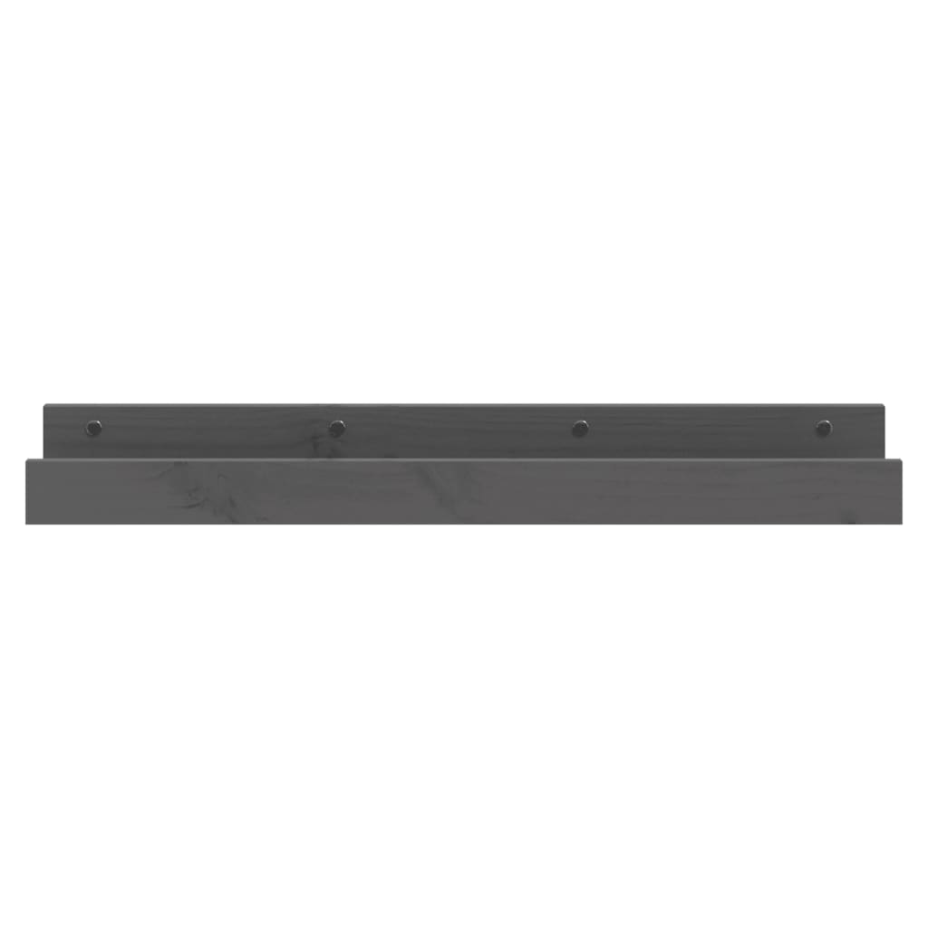 vidaXL Wandregale 2 Stk. Grau 80x12x9 cm Massivholz Kiefer