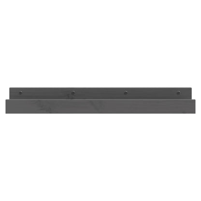 vidaXL Wandregale 2 Stk. Grau 80x12x9 cm Massivholz Kiefer