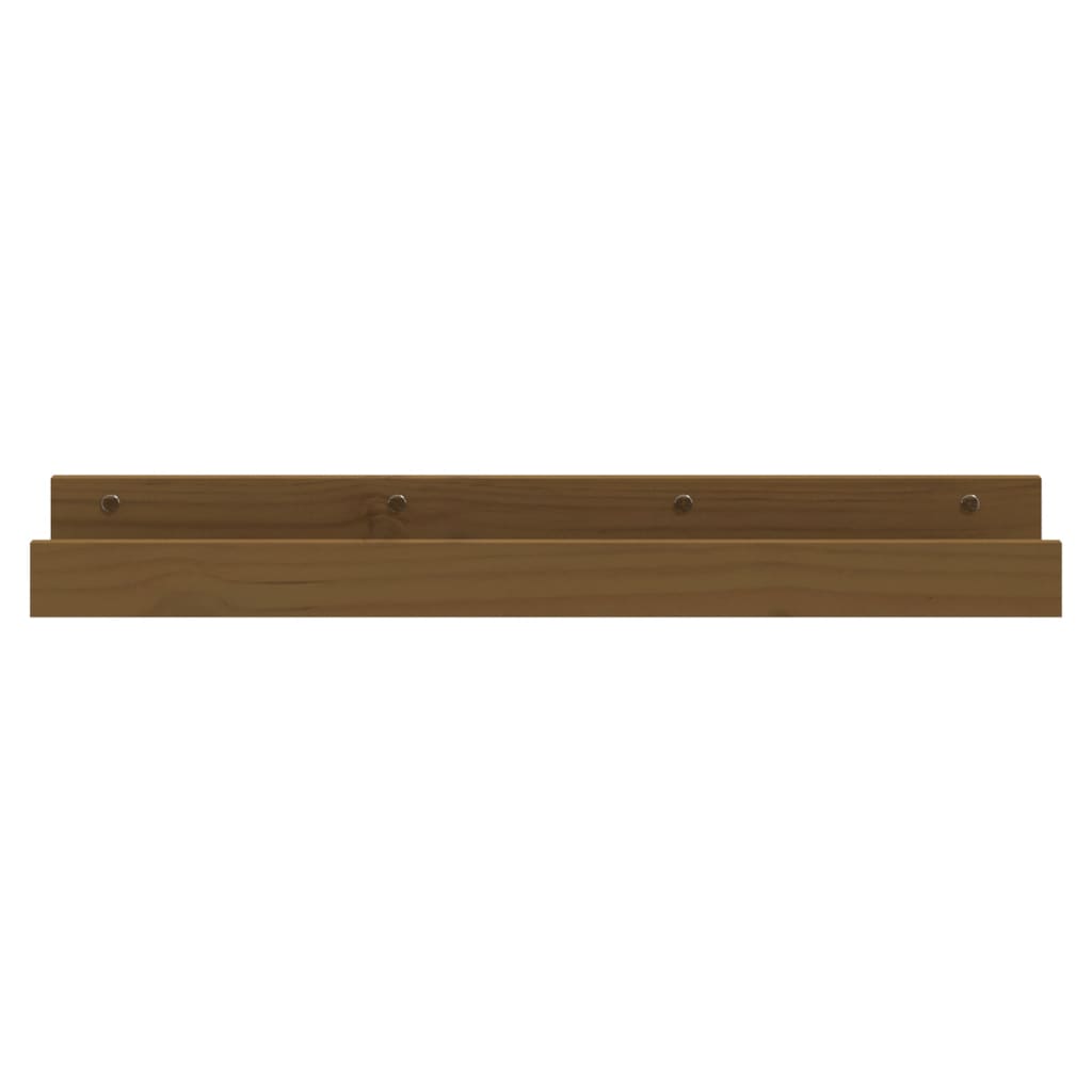 vidaXL Étagères murales 2 pcs Marron miel 80x12x9 cm Pin massif