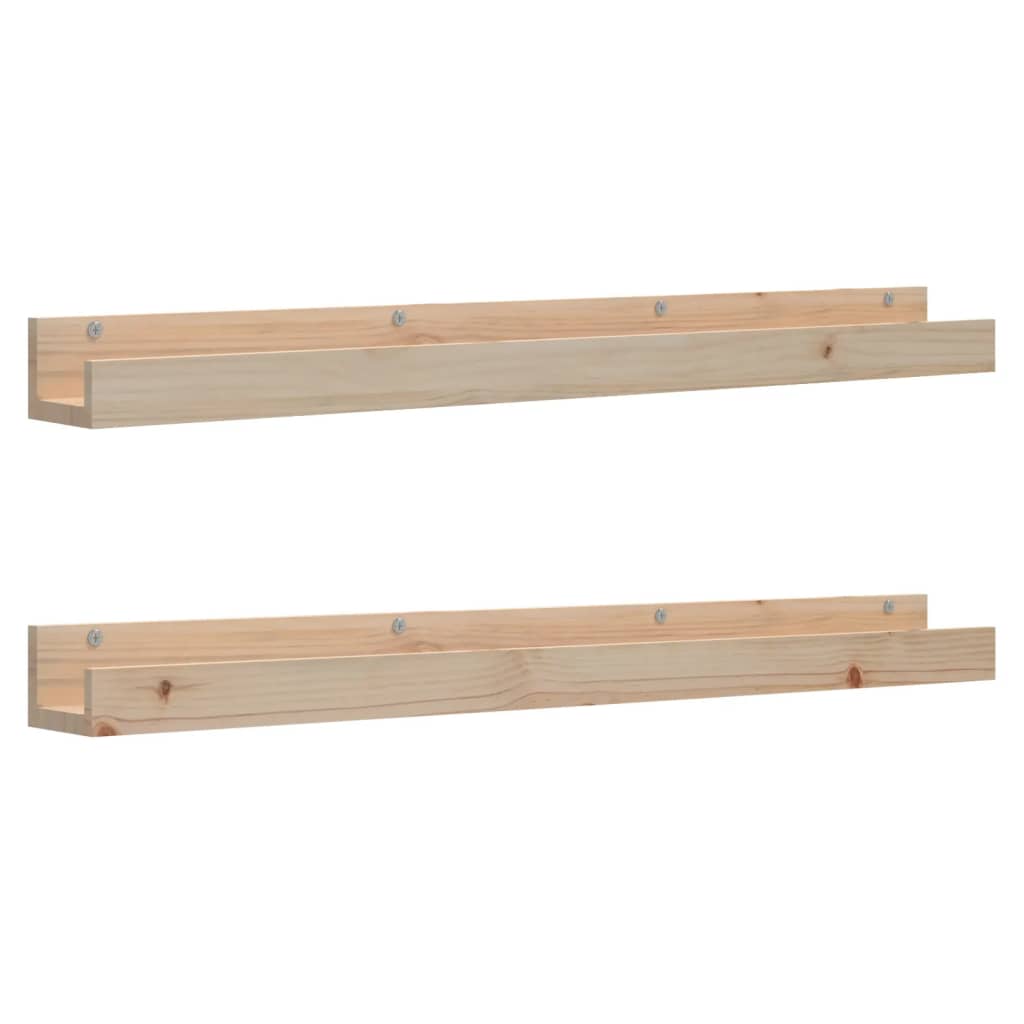 vidaXL Wandregale 2 Stk. 110x12x9 cm Massivholz Kiefer
