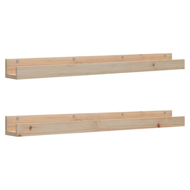 vidaXL Wandregale 2 Stk. 110x12x9 cm Massivholz Kiefer
