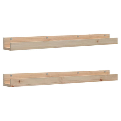 vidaXL Wandregale 2 Stk. 110x12x9 cm Massivholz Kiefer