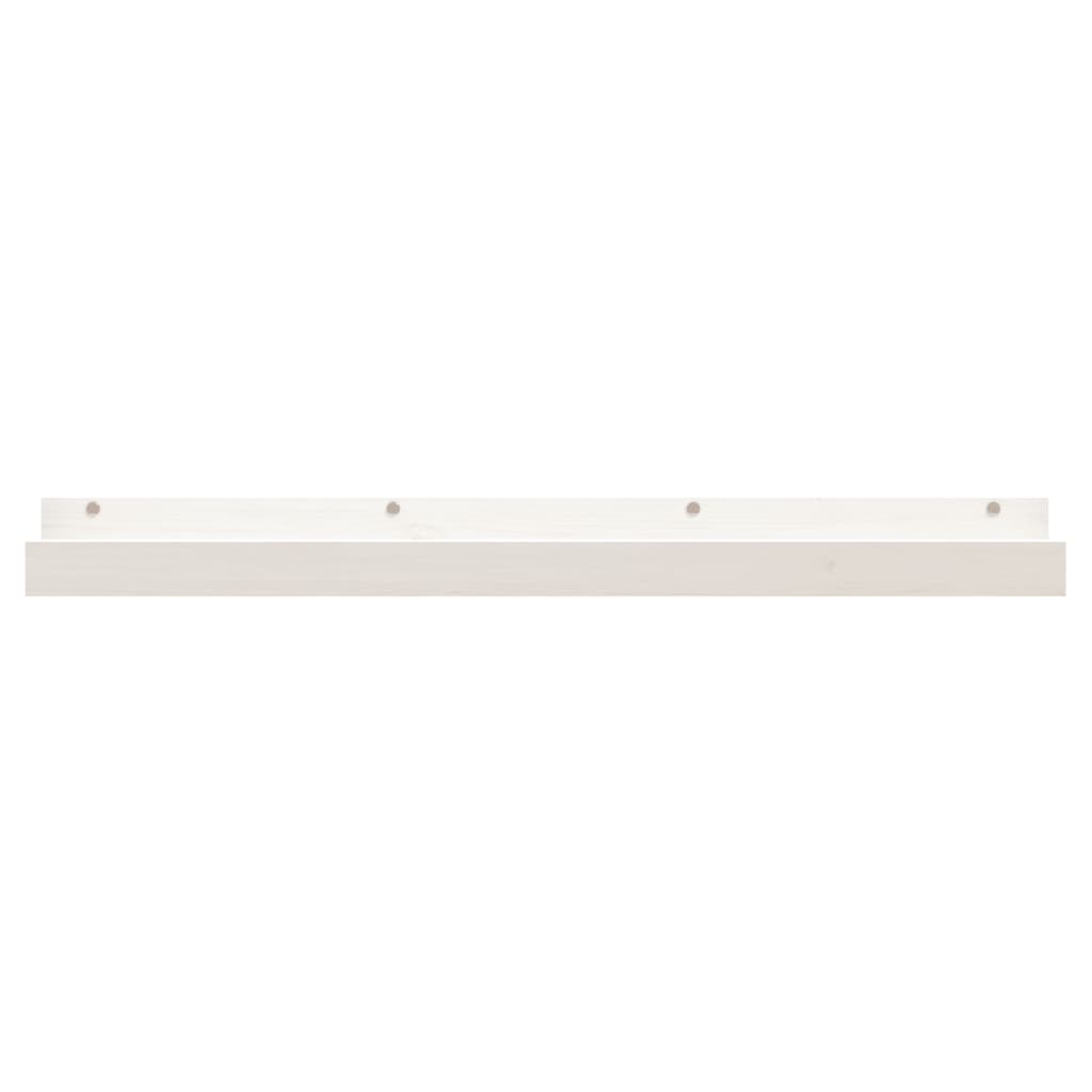 vidaXL Étagères murales 2 pcs Blanc 110x12x9 cm Bois de pin massif