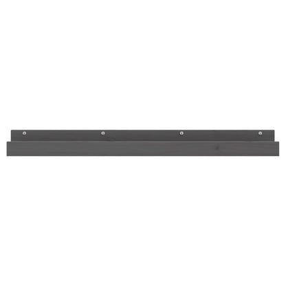 vidaXL Wandregale 2 Stk. Grau 110x12x9 cm Massivholz Kiefer