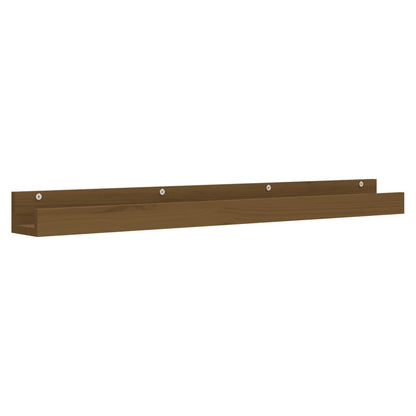 vidaXL Étagères murales 2 pcs Marron miel 110x12x9 cm Bois de pin massif