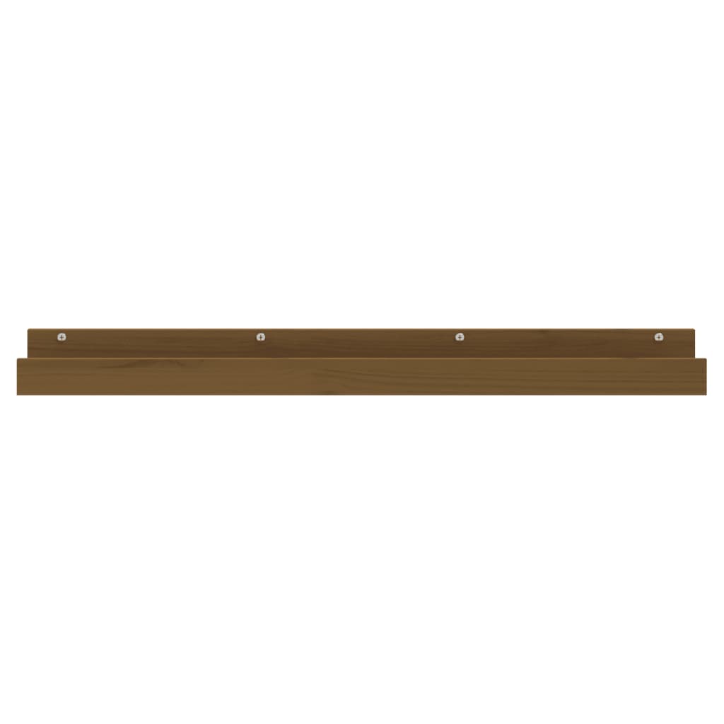 vidaXL Étagères murales 2 pcs Marron miel 110x12x9 cm Bois de pin massif