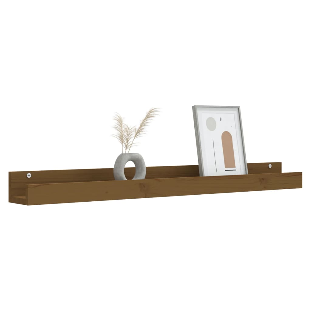 vidaXL Étagères murales 2 pcs Marron miel 110x12x9 cm Bois de pin massif