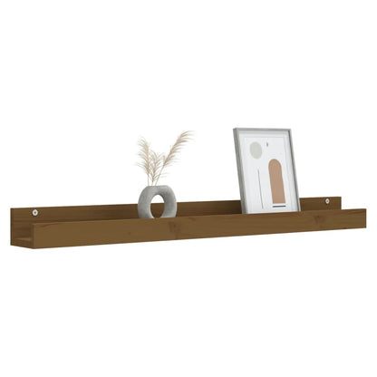 vidaXL Étagères murales 2 pcs Marron miel 110x12x9 cm Bois de pin massif