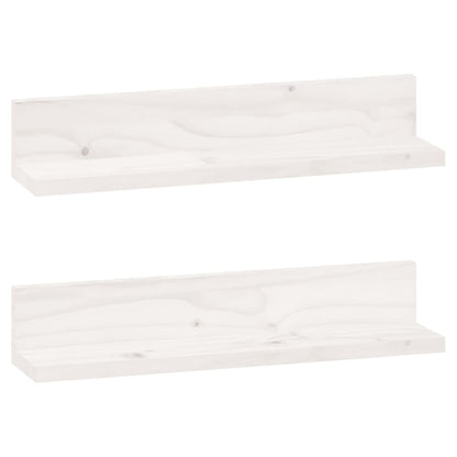 vidaXL Étagères murales 2 pcs Blanc 50x11x9 cm Bois de pin massif