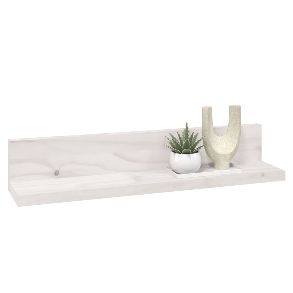 vidaXL Étagères murales 2 pcs Blanc 50x11x9 cm Bois de pin massif