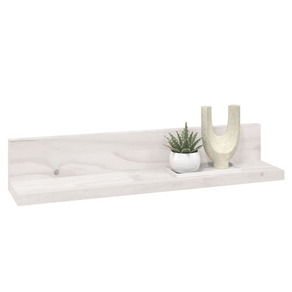 vidaXL Étagères murales 2 pcs Blanc 50x11x9 cm Bois de pin massif