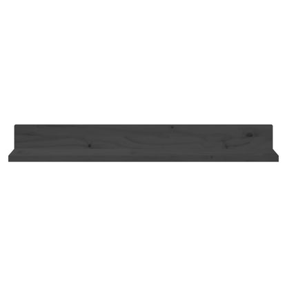 vidaXL Wandregale 2 Stk. Grau 80x11x9 cm Massivholz Kiefer