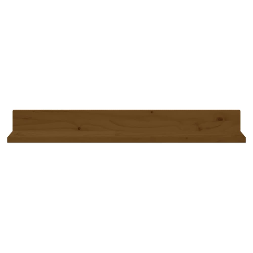 vidaXL Wandregale 2 Stk. Honigbraun 80x11x9 cm Massivholz Kiefer