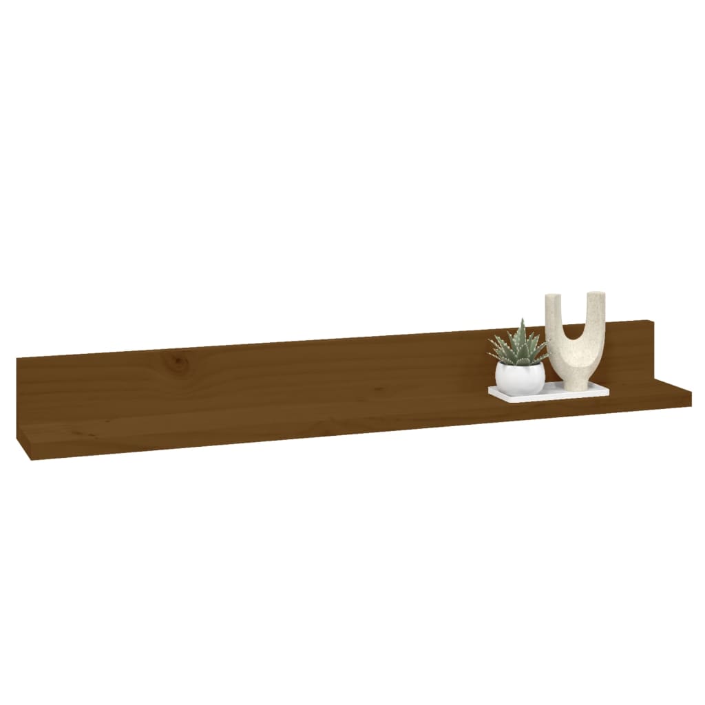 vidaXL Wandregale 2 Stk. Honigbraun 80x11x9 cm Massivholz Kiefer
