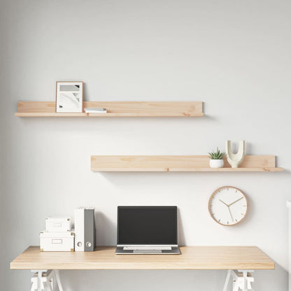 vidaXL Wandregale 2 Stk. 110x11x9 cm Massivholz Kiefer
