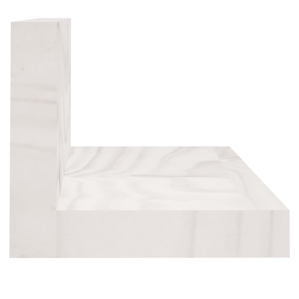 vidaXL Étagères murales 2 pcs Blanc 110x11x9 cm Bois de pin massif