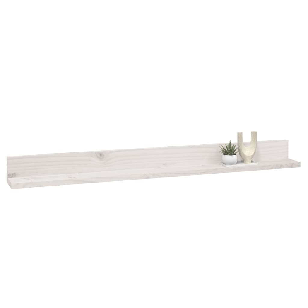 vidaXL Étagères murales 2 pcs Blanc 110x11x9 cm Bois de pin massif