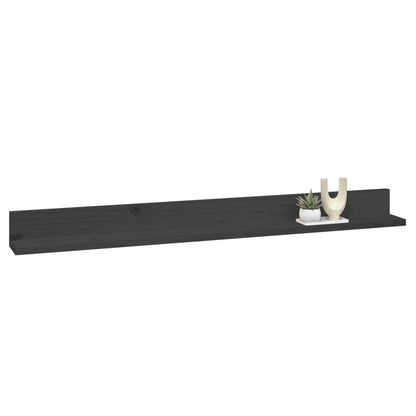 vidaXL Étagères murales 2 pcs Gris 110x11x9 cm Bois de pin massif