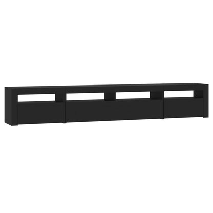 vidaXL TV-Schrank mit LED-Leuchten Schwarz 240x35x40 cm