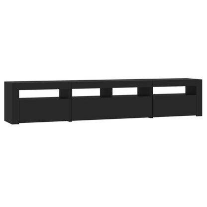 vidaXL TV-Schrank mit LED-Leuchten Schwarz 210x35x40 cm