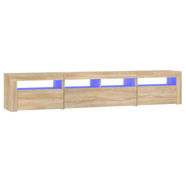 vidaXL TV-Schrank mit LED-Leuchten Sonoma-Eiche 210x35x40 cm