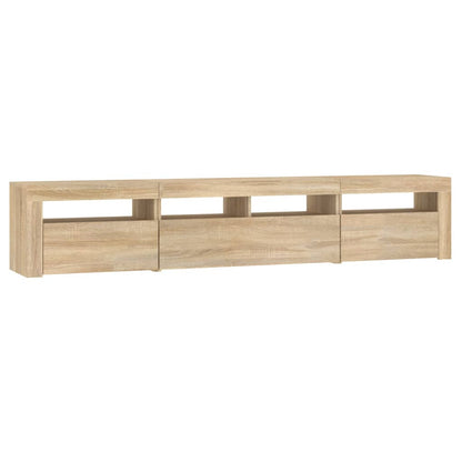 vidaXL TV-Schrank mit LED-Leuchten Sonoma-Eiche 210x35x40 cm