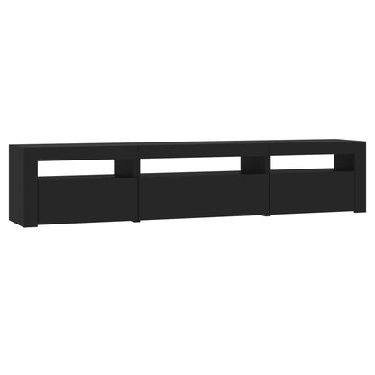 vidaXL TV-Schrank mit LED-Leuchten Schwarz 195x35x40 cm