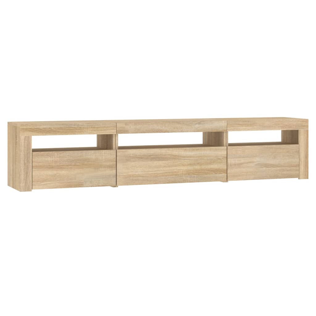 vidaXL TV-Schrank mit LED-Leuchten Sonoma-Eiche 195x35x40 cm