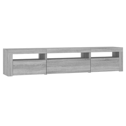 Meuble TV vidaXL avec lumières LED gris Sonoma 195x35x40 cm