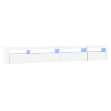 Meuble TV vidaXL avec lumières LED Blanc 270x35x40 cm