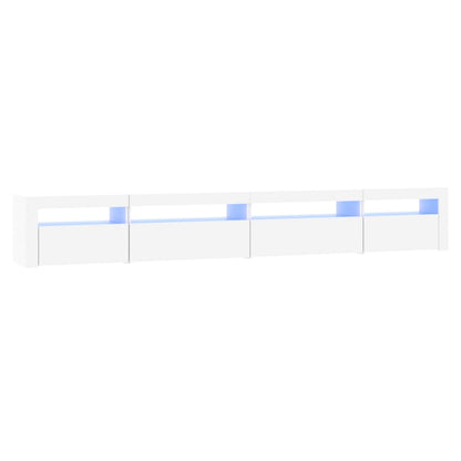 Meuble TV vidaXL avec lumières LED Blanc 270x35x40 cm