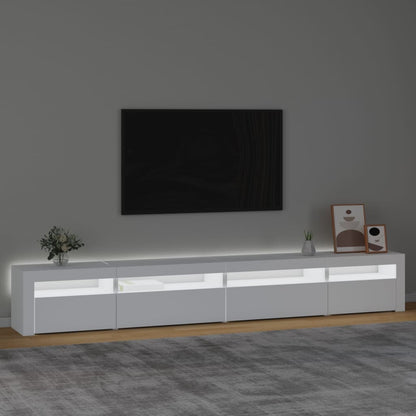 Meuble TV vidaXL avec lumières LED Blanc 270x35x40 cm