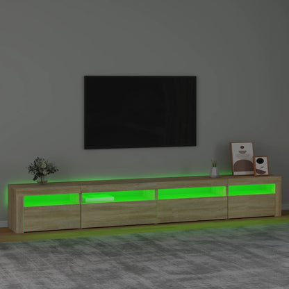 vidaXL TV-Schrank mit LED-Leuchten Sonoma-Eiche 270x35x40 cm