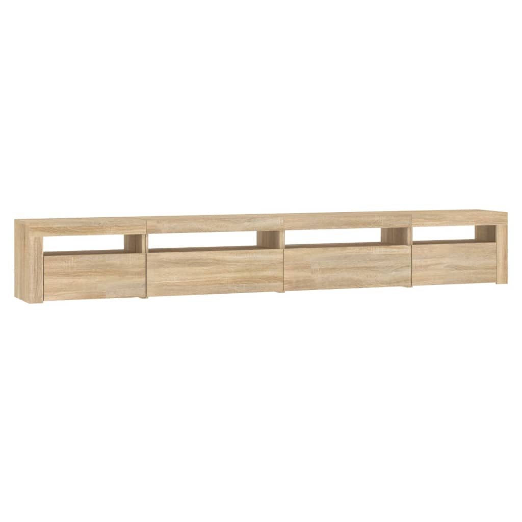 vidaXL TV-Schrank mit LED-Leuchten Sonoma-Eiche 270x35x40 cm
