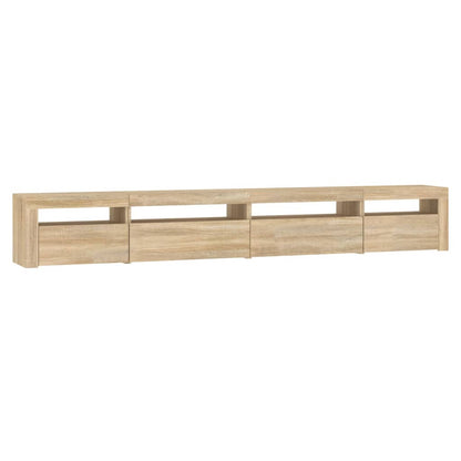 vidaXL TV-Schrank mit LED-Leuchten Sonoma-Eiche 270x35x40 cm