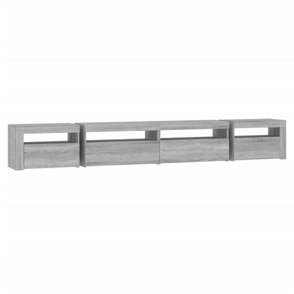 Meuble TV vidaXL avec lumières LED gris Sonoma 270x35x40 cm