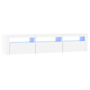 Meuble TV vidaXL avec lumières LED Blanc 180x35x40 cm