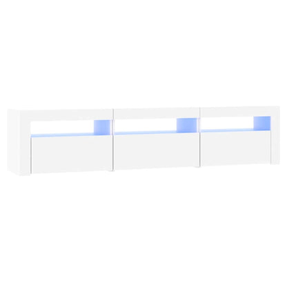 Meuble TV vidaXL avec lumières LED Blanc 180x35x40 cm
