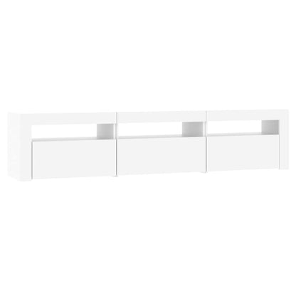 Meuble TV vidaXL avec lumières LED Blanc 180x35x40 cm