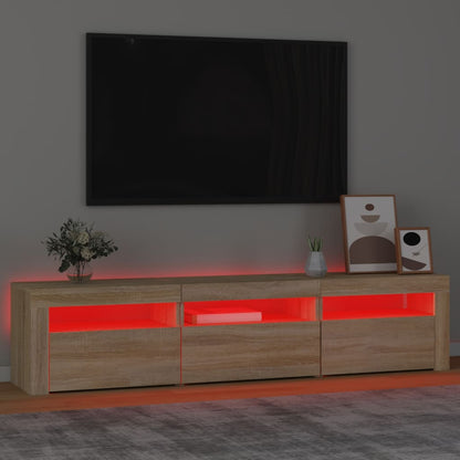 vidaXL TV-Schrank mit LED-Leuchten Sonoma-Eiche 180x35x40 cm