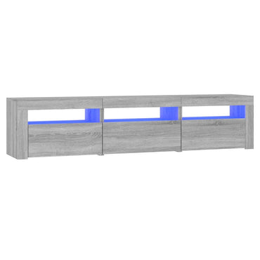 Meuble TV vidaXL avec lumières LED gris Sonoma 180x35x40 cm