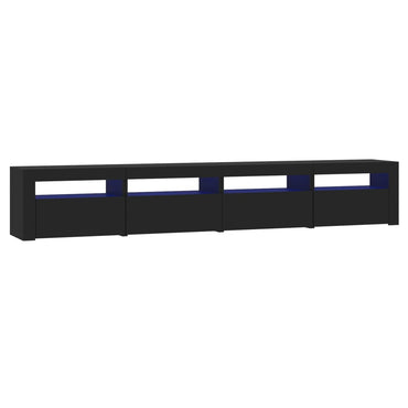 Meuble TV vidaXL avec lumières LED noir 240x35x40 cm