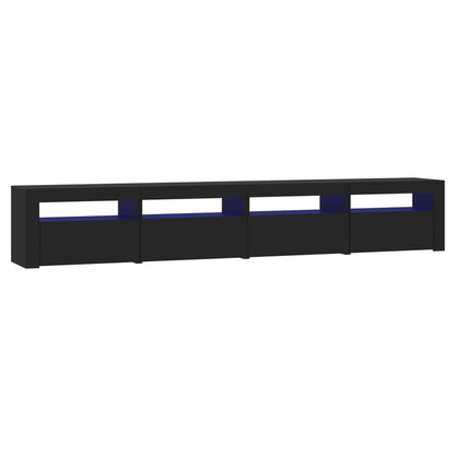 Meuble TV vidaXL avec lumières LED noir 240x35x40 cm