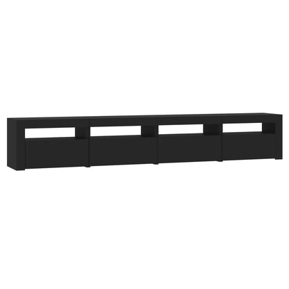 Meuble TV vidaXL avec lumières LED noir 240x35x40 cm