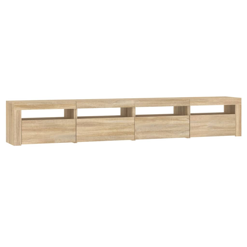 vidaXL TV-Schrank mit LED-Leuchten Sonoma-Eiche 240x35x40 cm