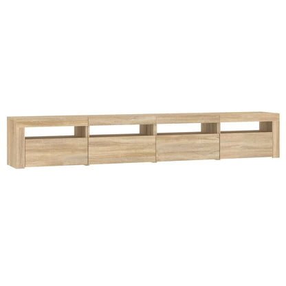 vidaXL TV-Schrank mit LED-Leuchten Sonoma-Eiche 240x35x40 cm