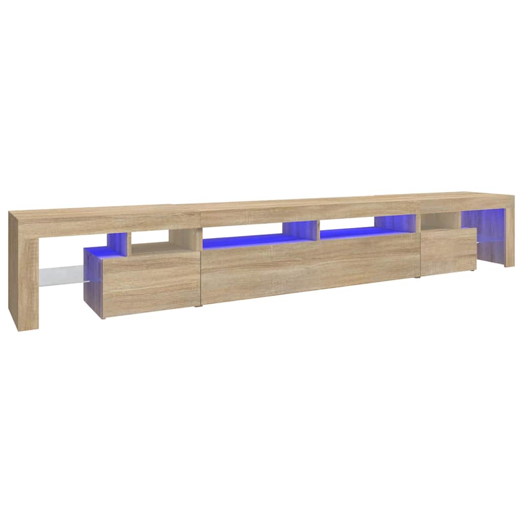 vidaXL TV-Schrank mit LED-Leuchten Sonoma-Eiche 260x36,5x40 cm