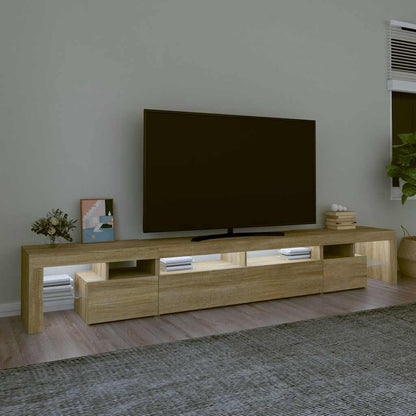 vidaXL TV-Schrank mit LED-Leuchten Sonoma-Eiche 260x36,5x40 cm